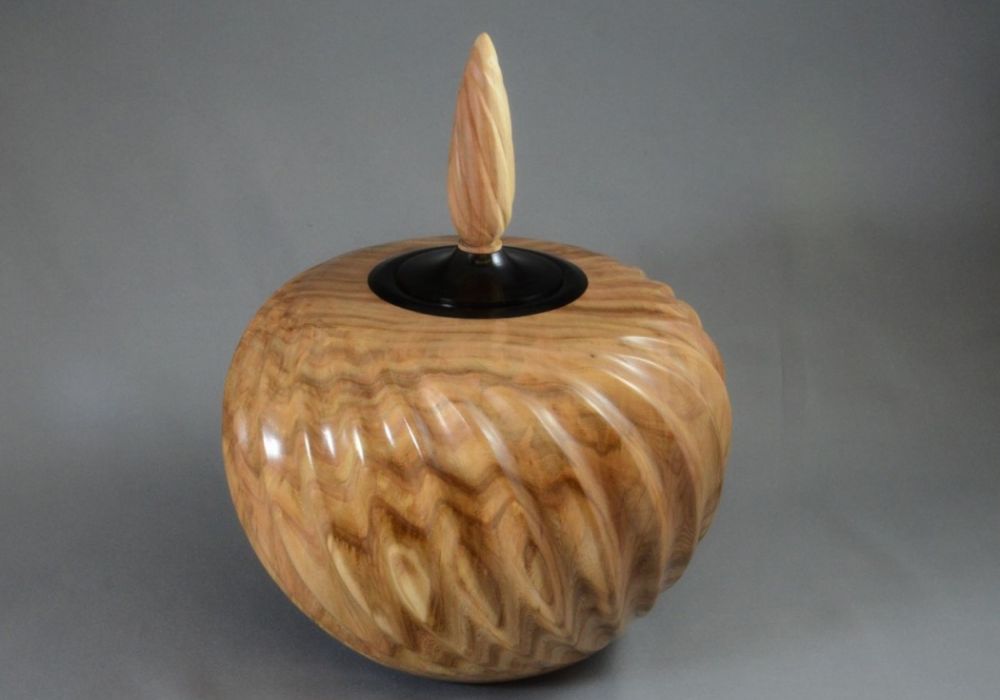 Elm Spiral Urn